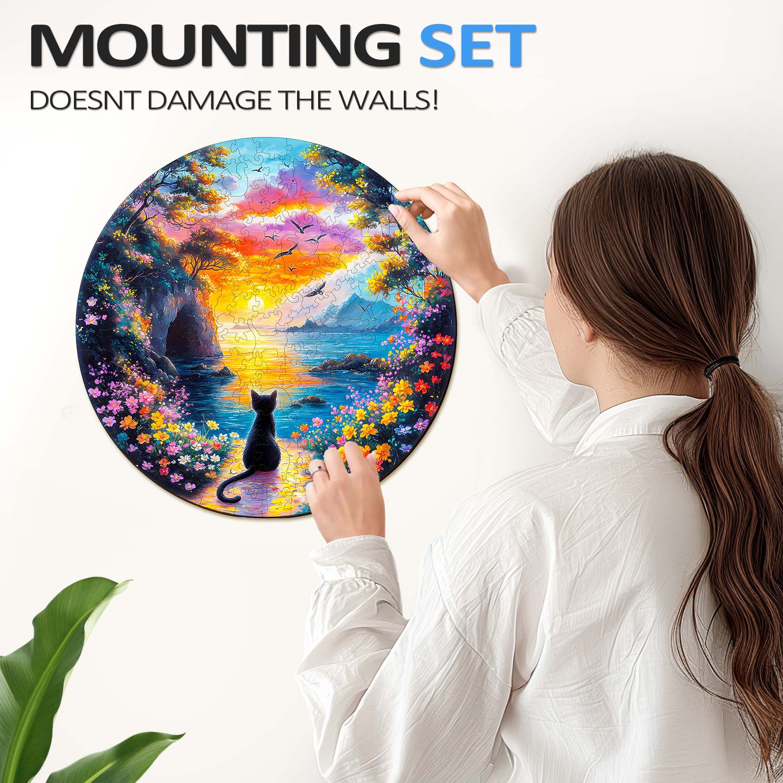 Sunset Kitten Wooden Jigsaw Puzzle