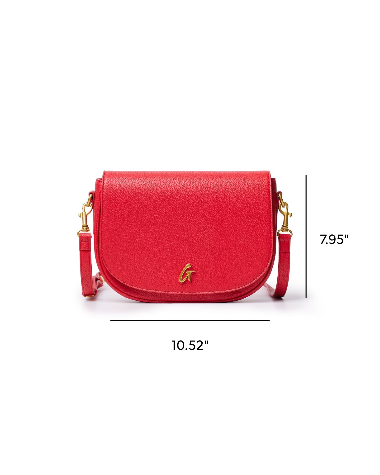 LARGE PEBBLE SHOULDER BAG - RED