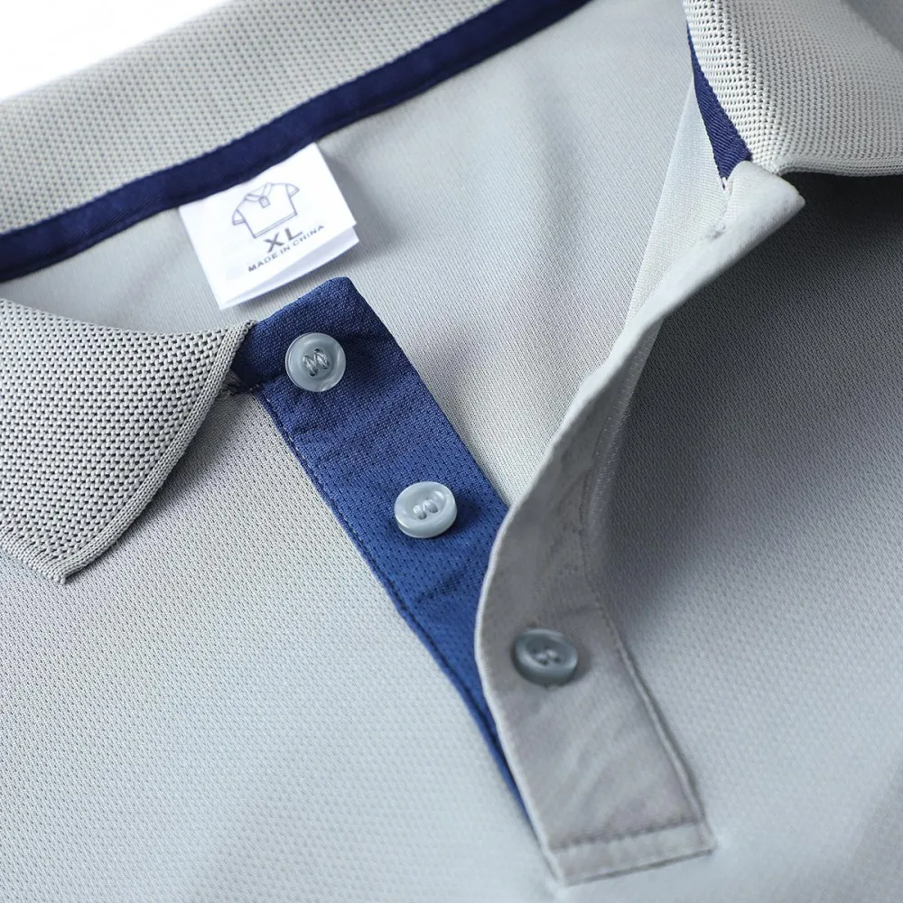 Men's Summer Short Sleeve Polo Shirts with Stylish Contrasting Striped Neckline for Casual Wear Masculine Top