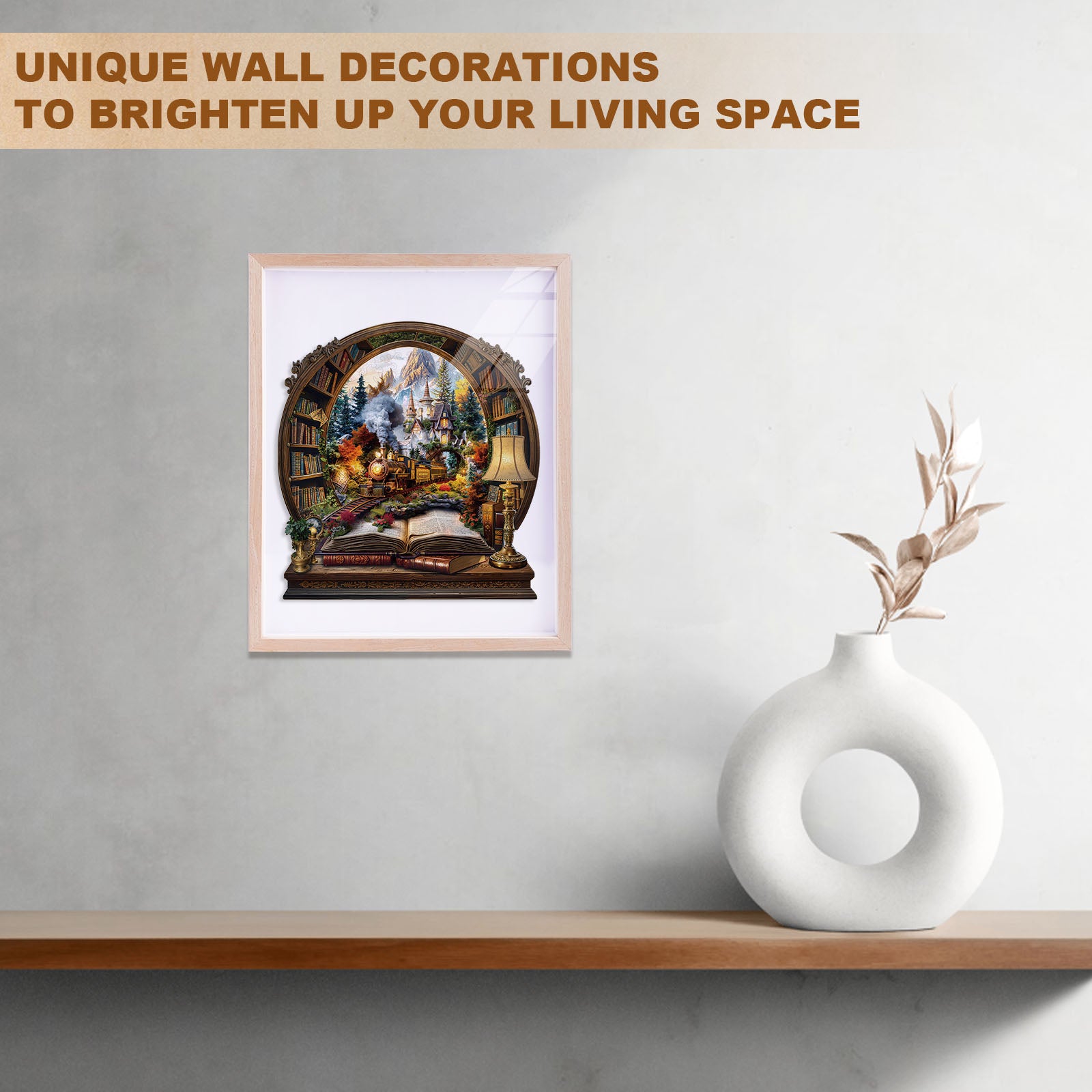 Train within the Book Wooden Jigsaw Puzzle