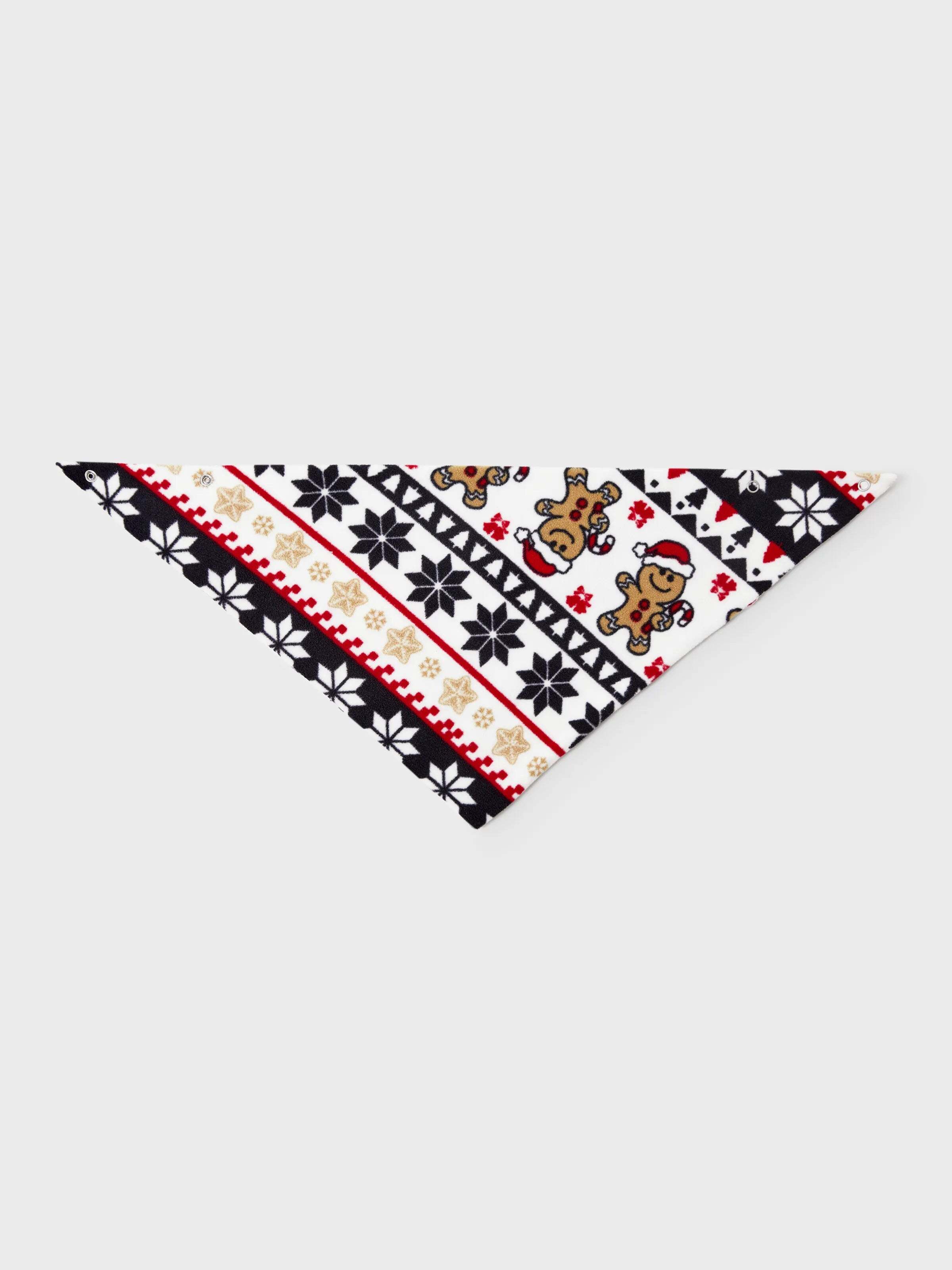 Christmas Matching Family Fleece Pajamas Set Gingerbread and Snowflake Print PJS with Christmas Socks Red