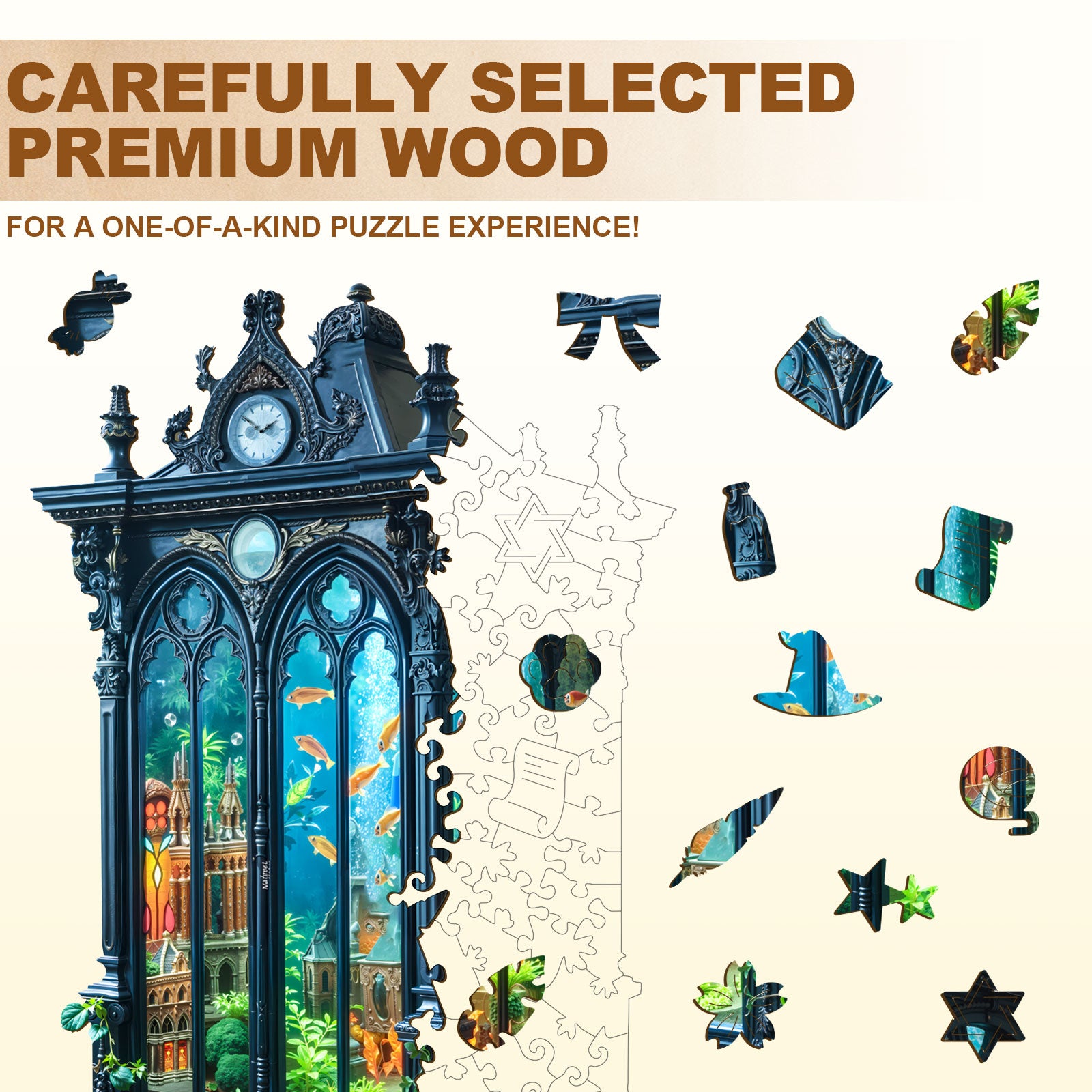 Aqua Time Hall Wooden Jigsaw Puzzle