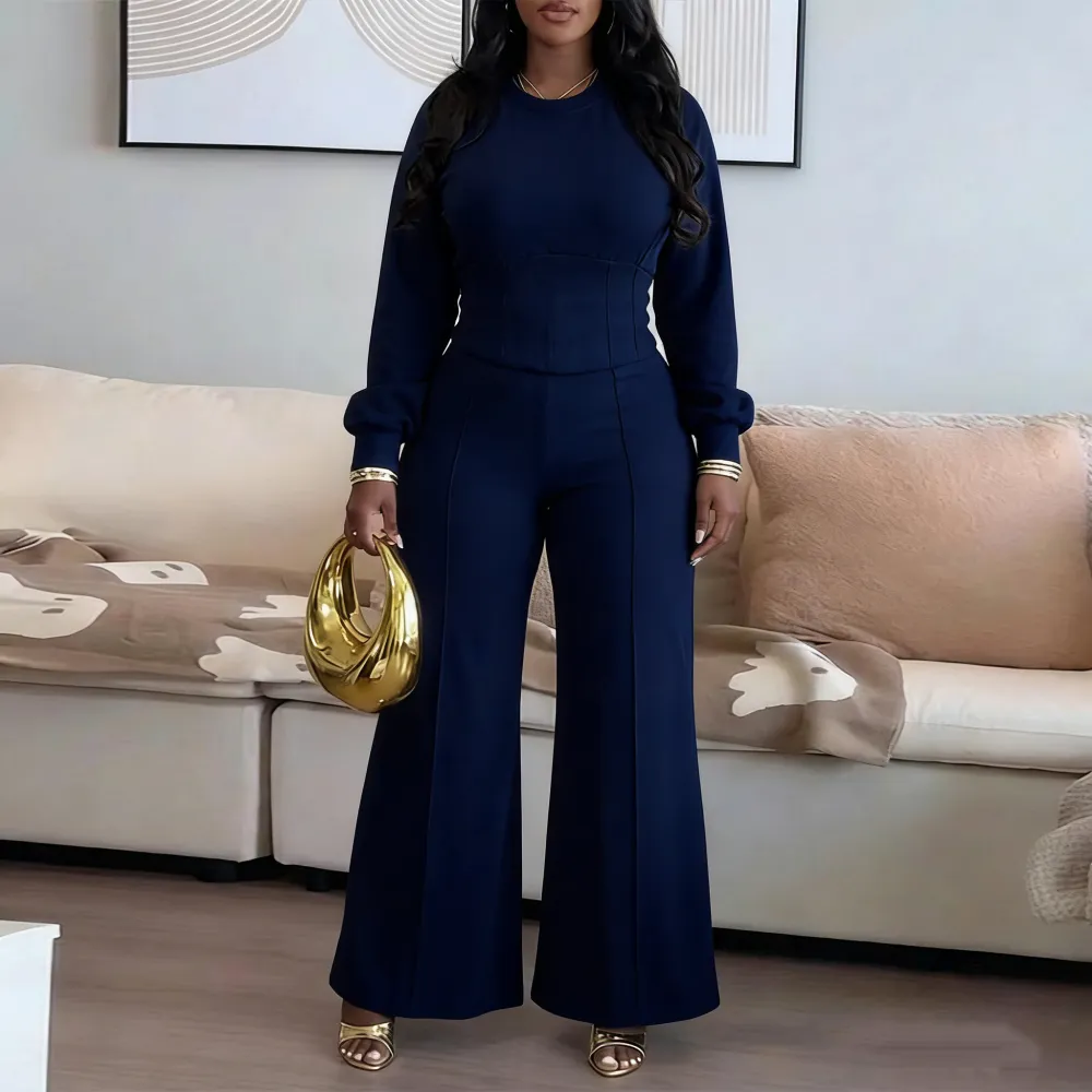 Women's Casual Seam Design Sweatpants Set