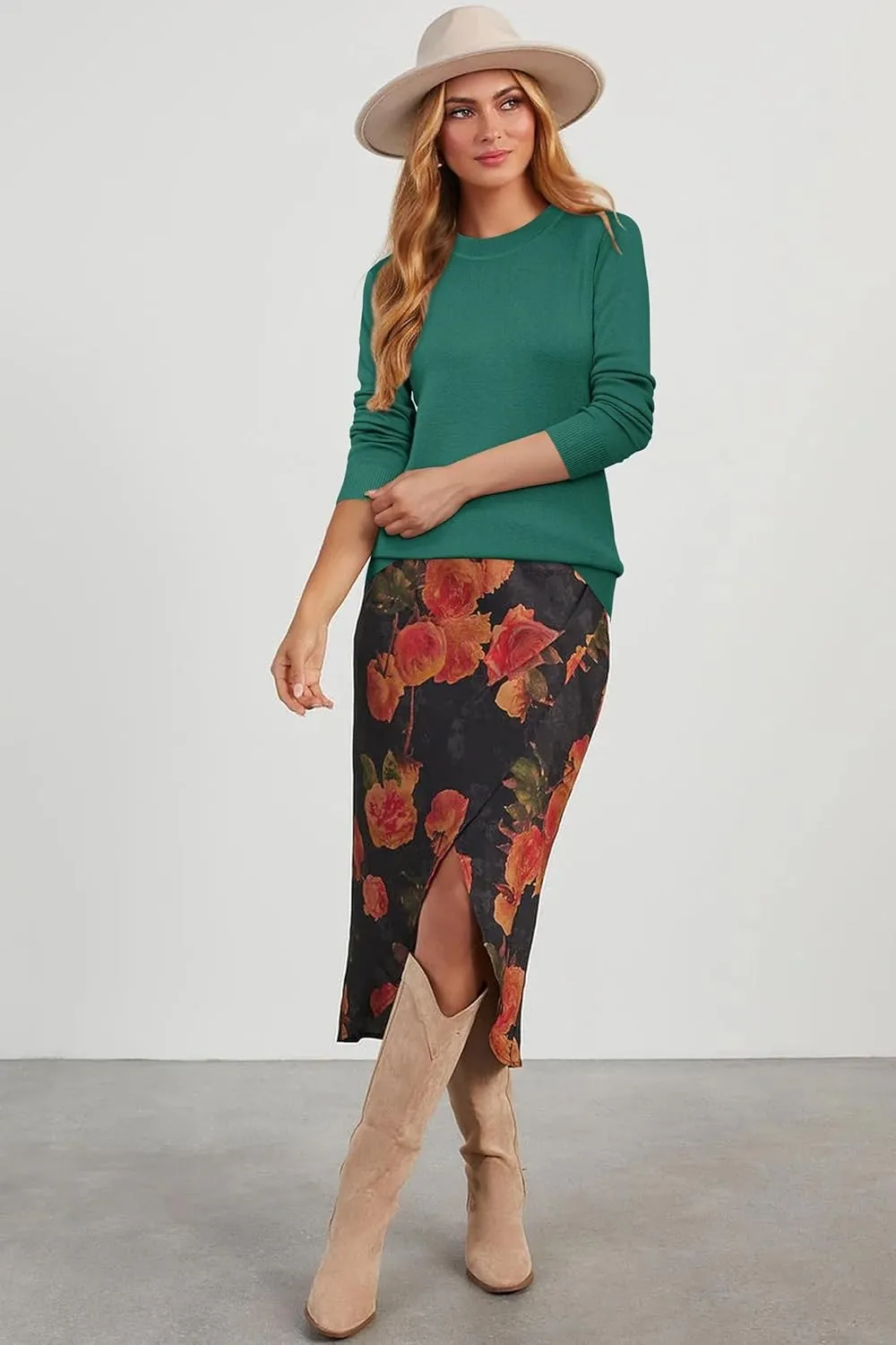 Women Fashion Wool Blend Sweater