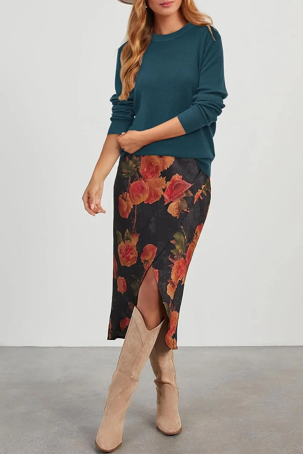 Women Fashion Wool Blend Sweater