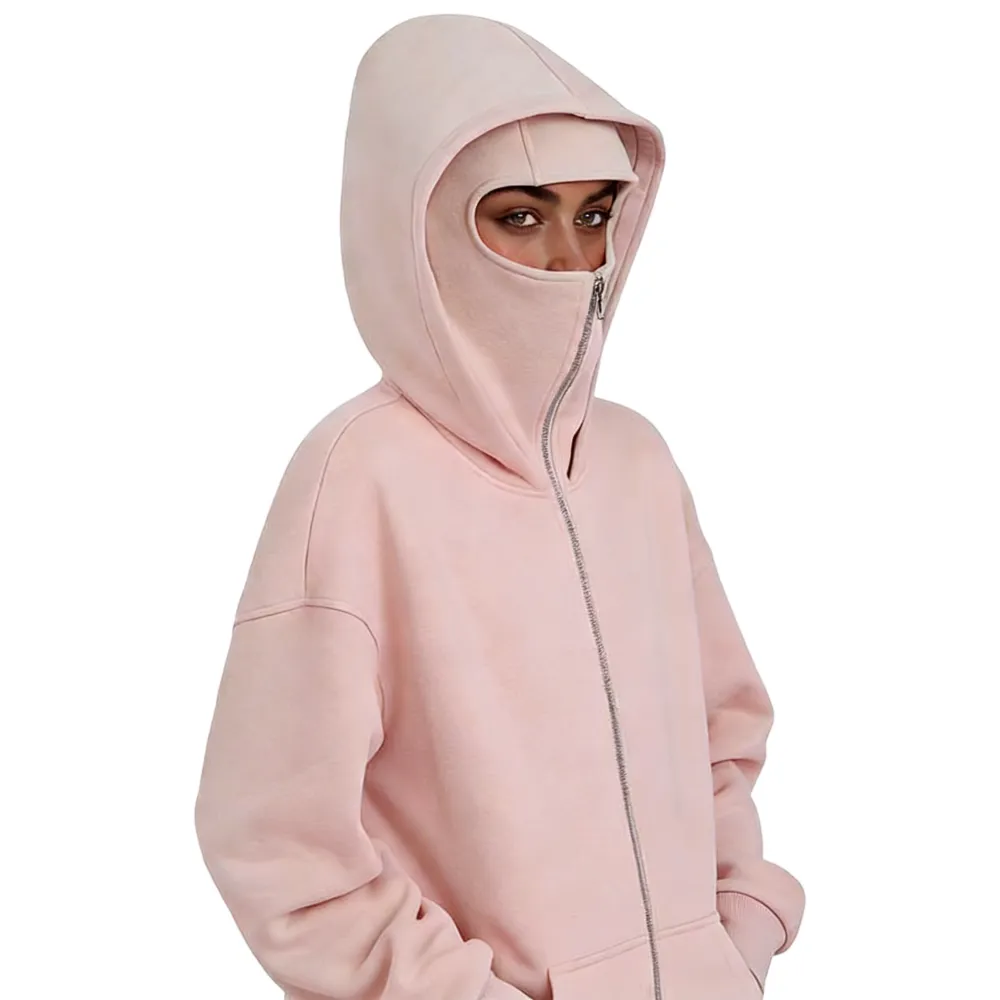 Women’s Balaclava Full-Face Mask Zip-Up Hoodie