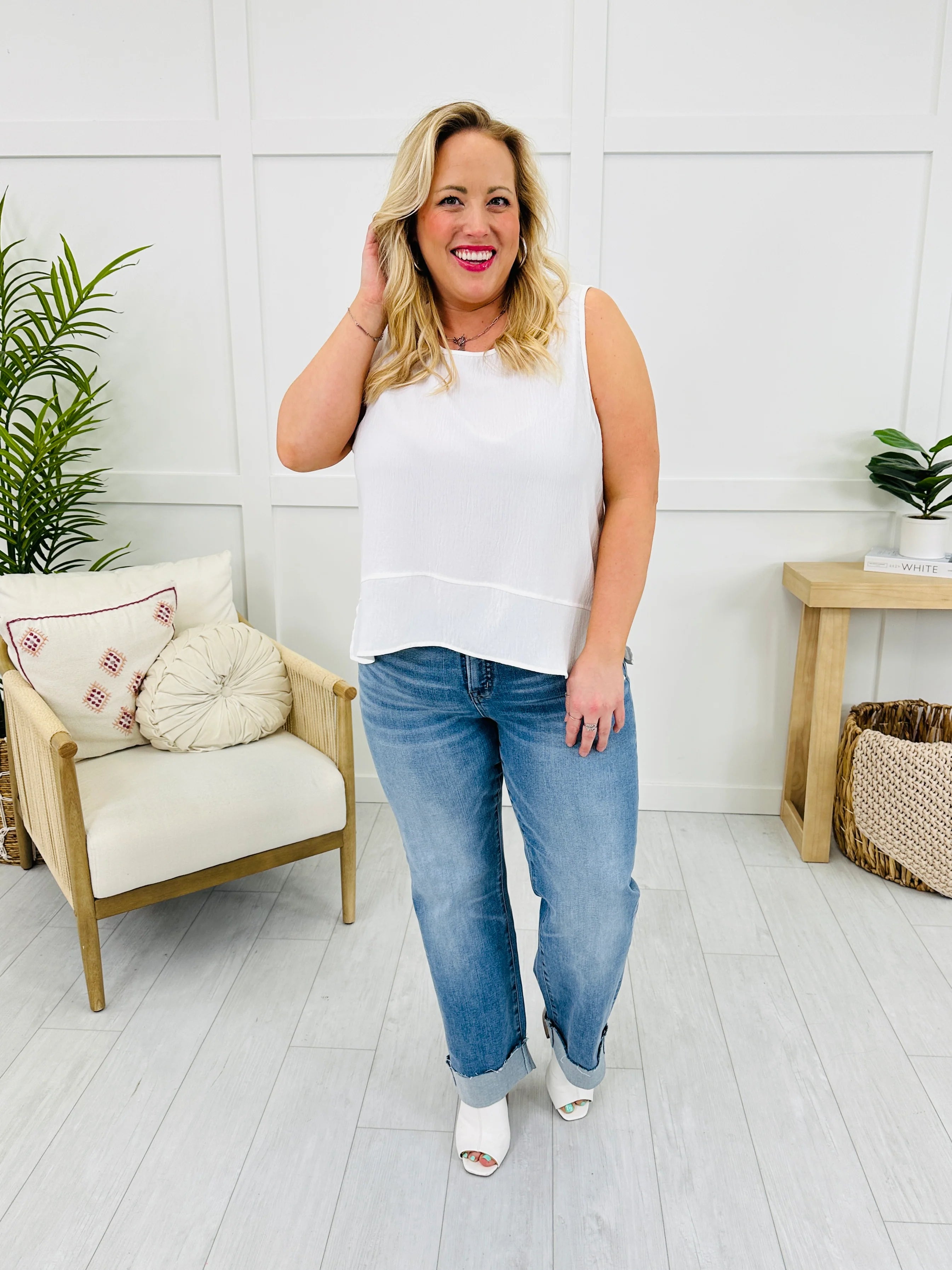 Must Be Fate Straight Tummy Control Jeans