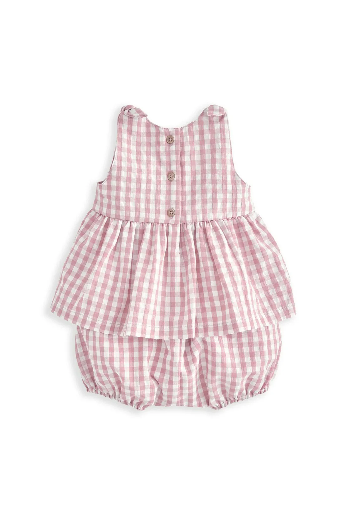 Mamas & Papas Embroidered Gingham Top & Shorts Set (2 Pieces)