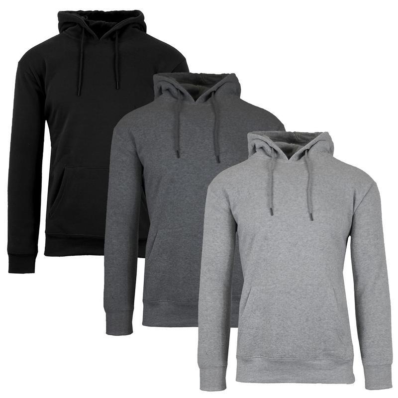Men’s 3-Pack Heavyweight Fleece Hoodies (Pullover & Zip Up)