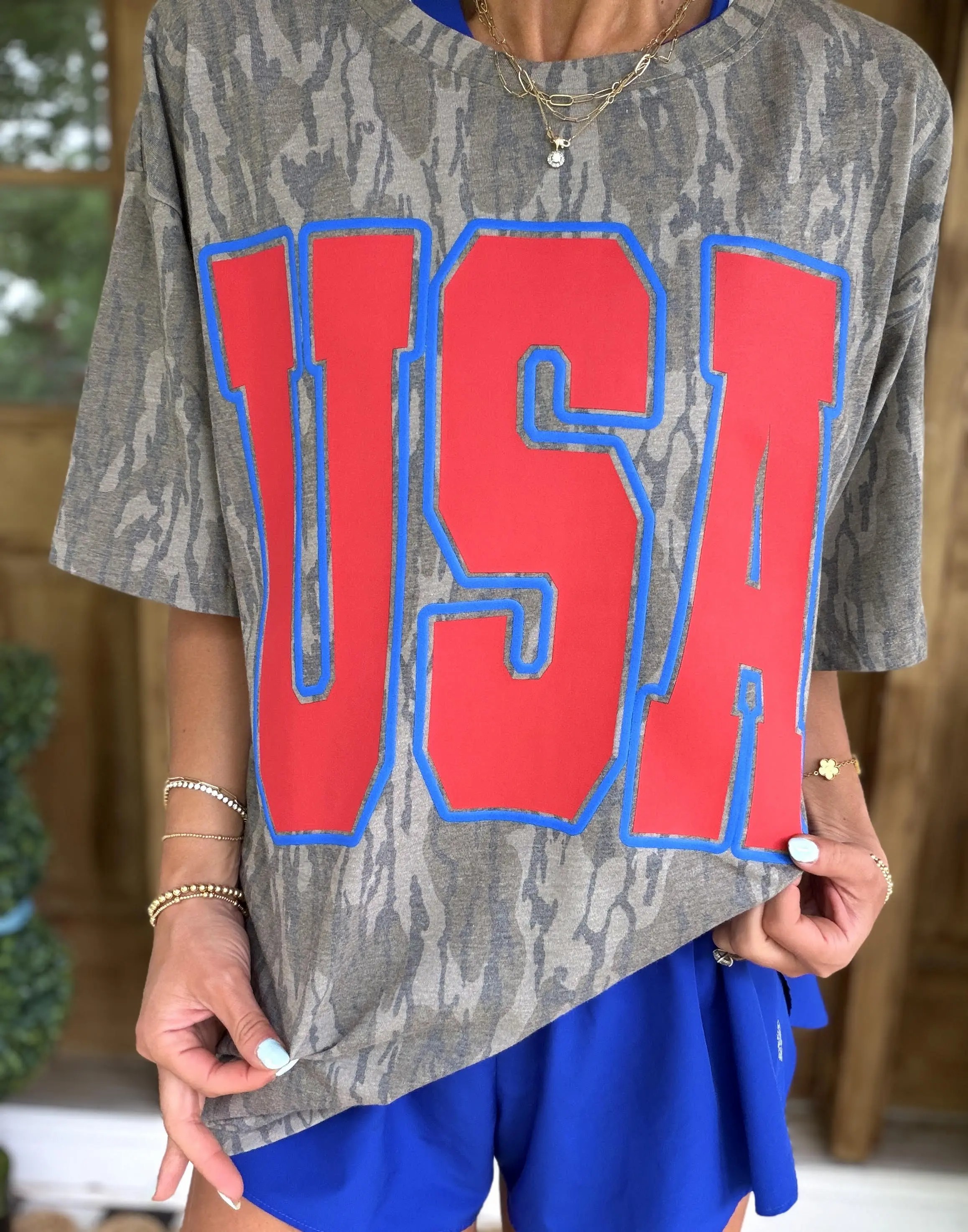 USA Puff Print 4th of July T-Shirt – Patriotic Memorial Day Top