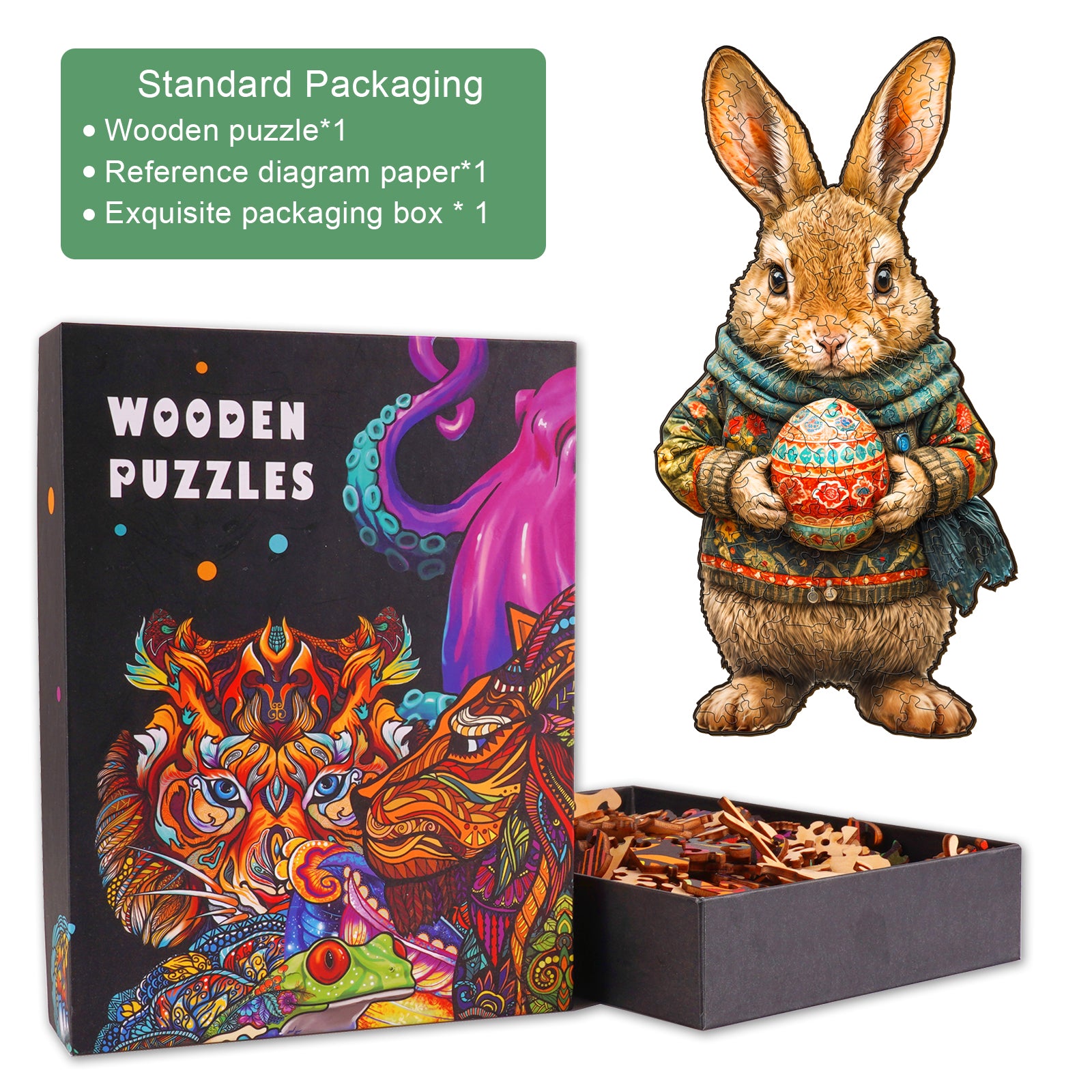 Easter Bunny-2 Wooden Jigsaw Puzzle