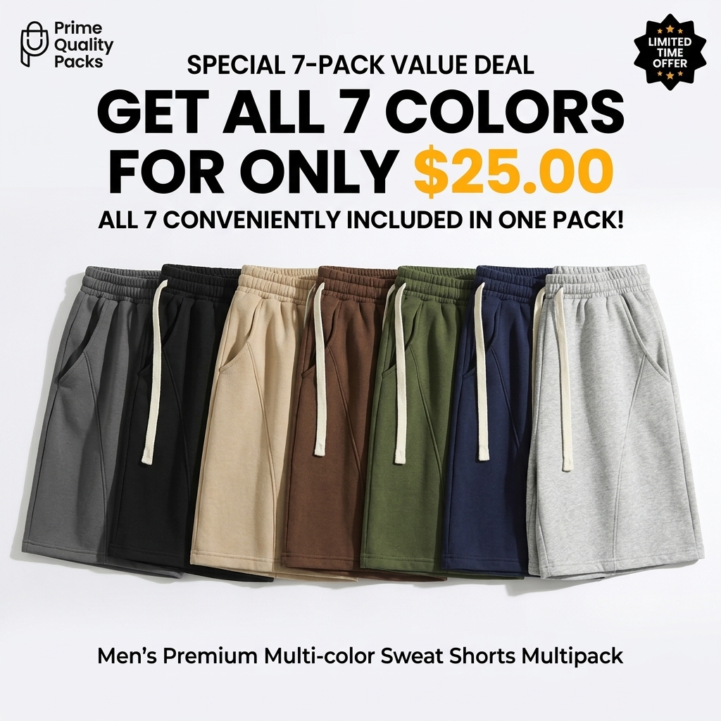 Men's Vintage Washed Casual Shorts – Lightweight Breathable Streetwear Shorts