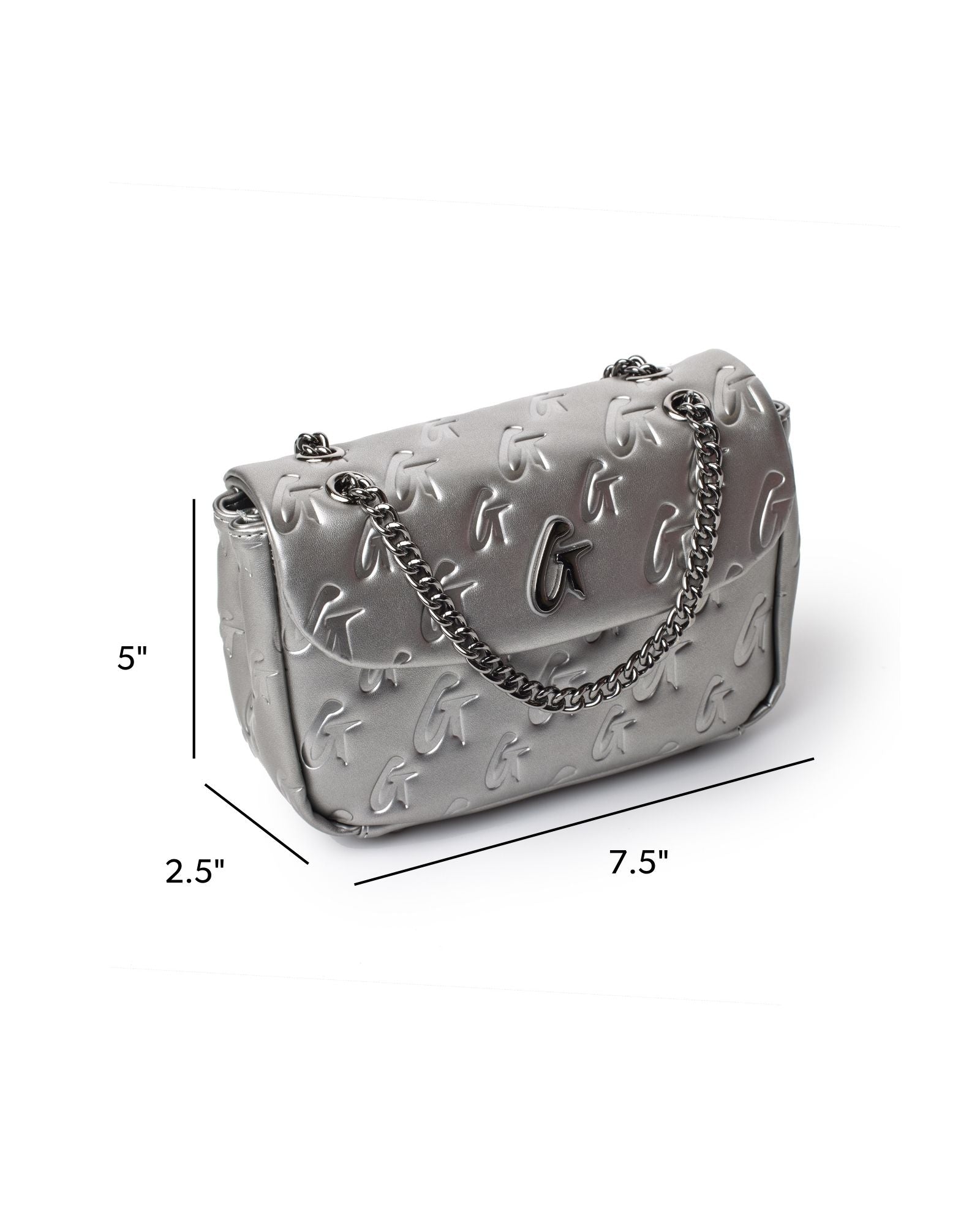MINI MONOGRAM FLAP BAG - PLATINUM