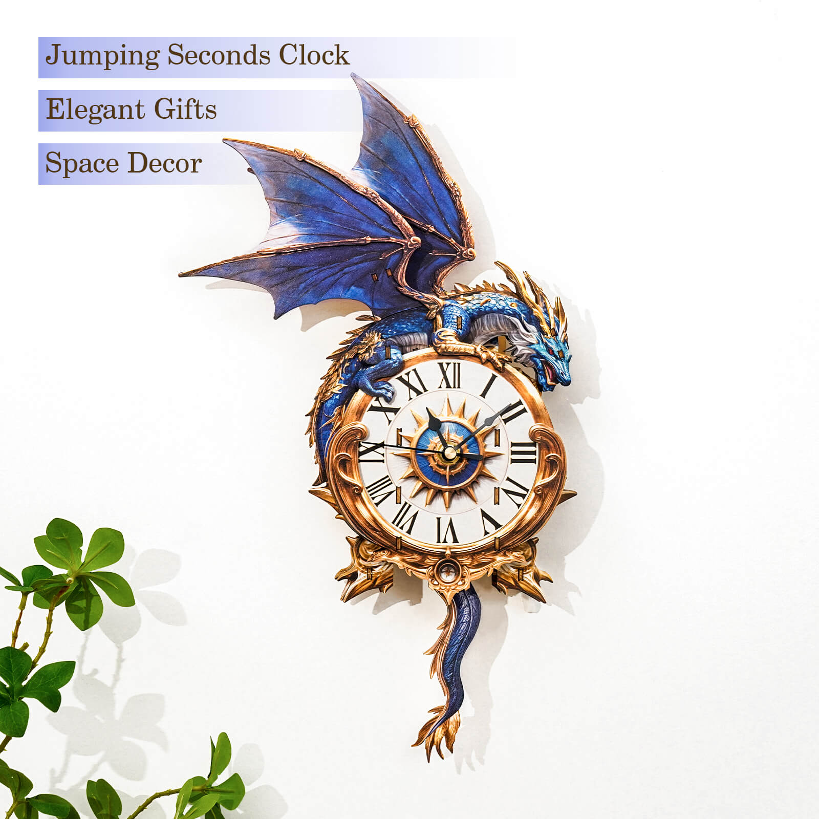 Blue Dragon– DIY Wooden Clock, 3D Puzzle Craft Kit