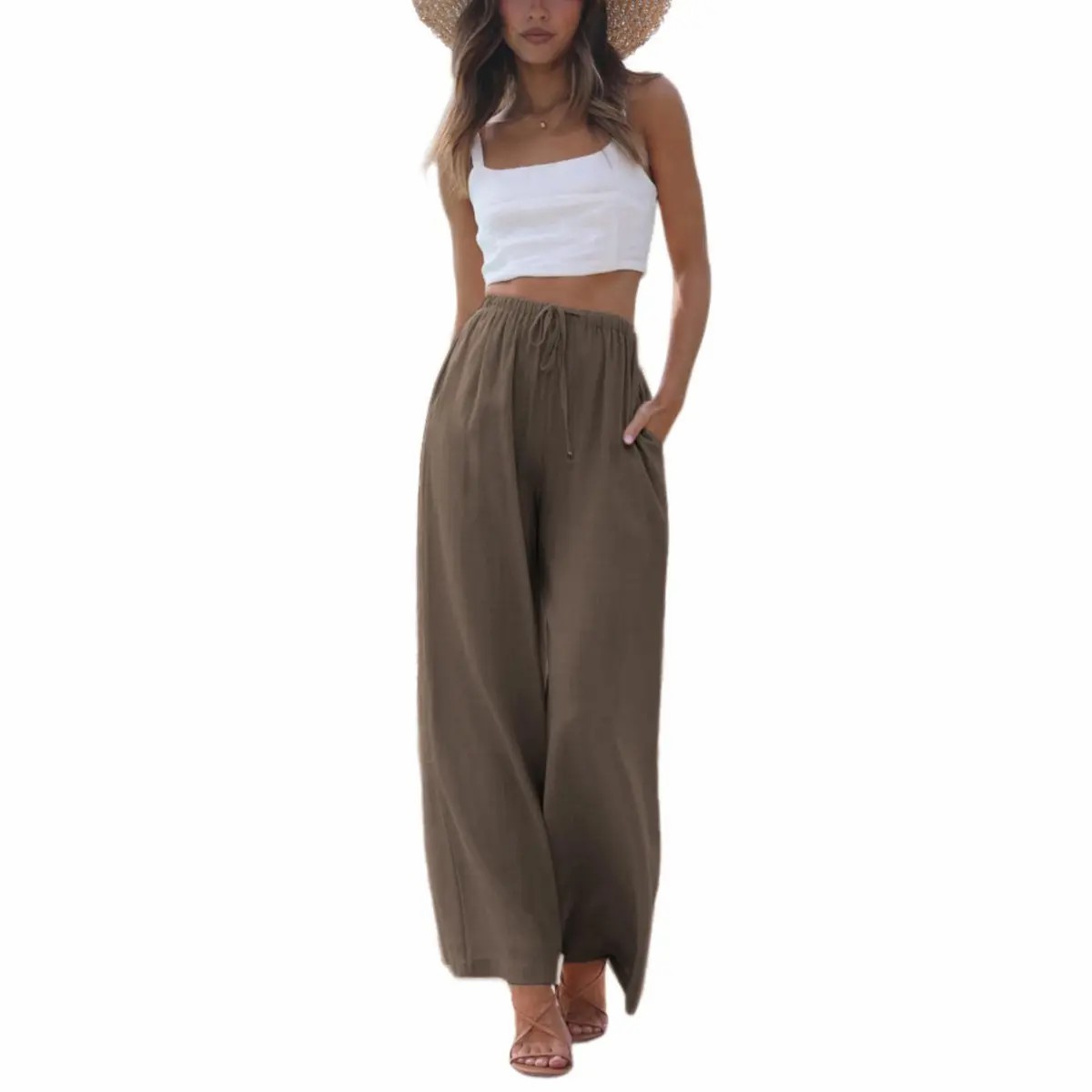 2026 Palazzo Pants for Women - Beach to Street Wide Leg + Pockets