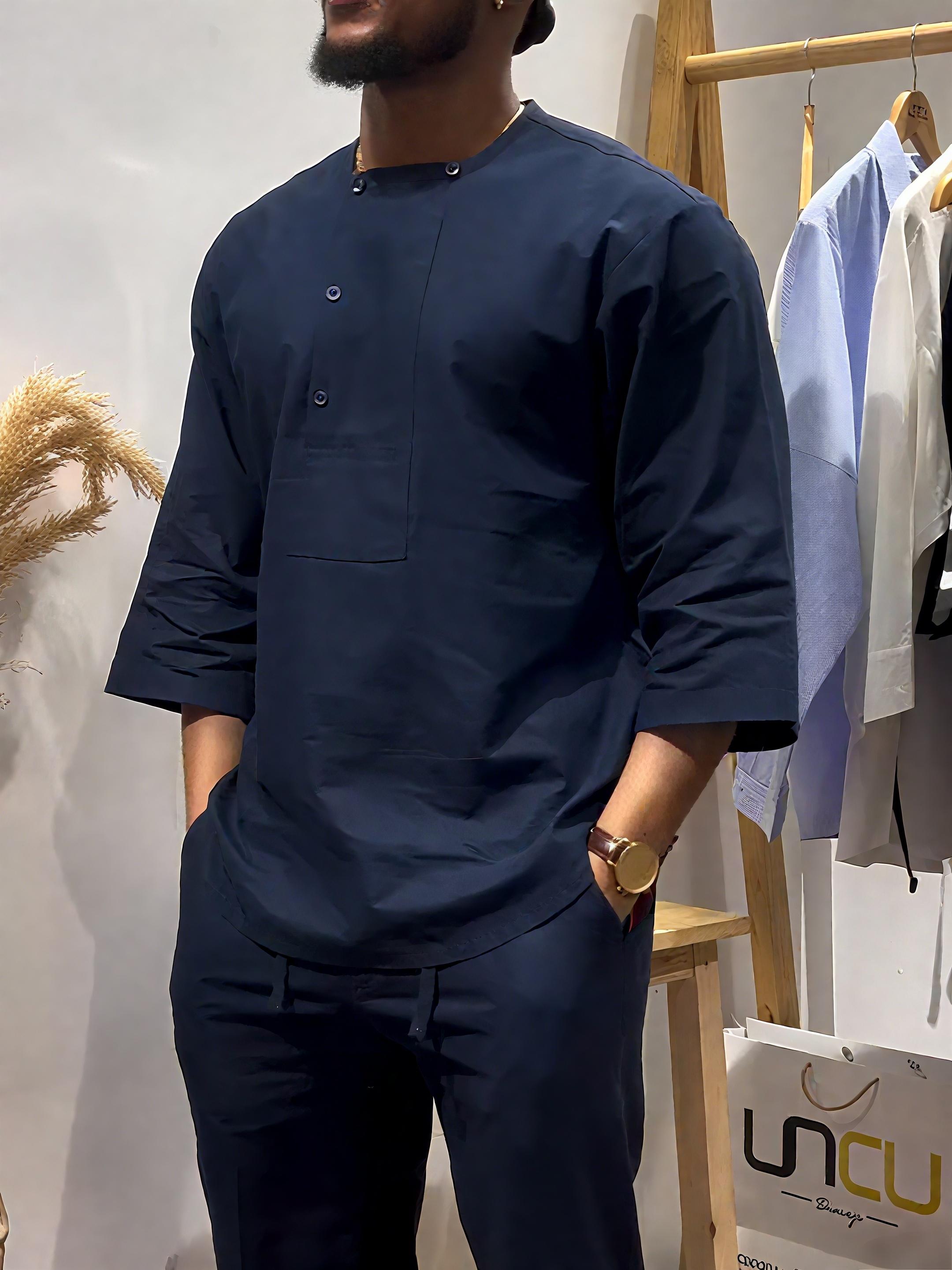 Men's Exclusive Design Cotton and Linen Trousers