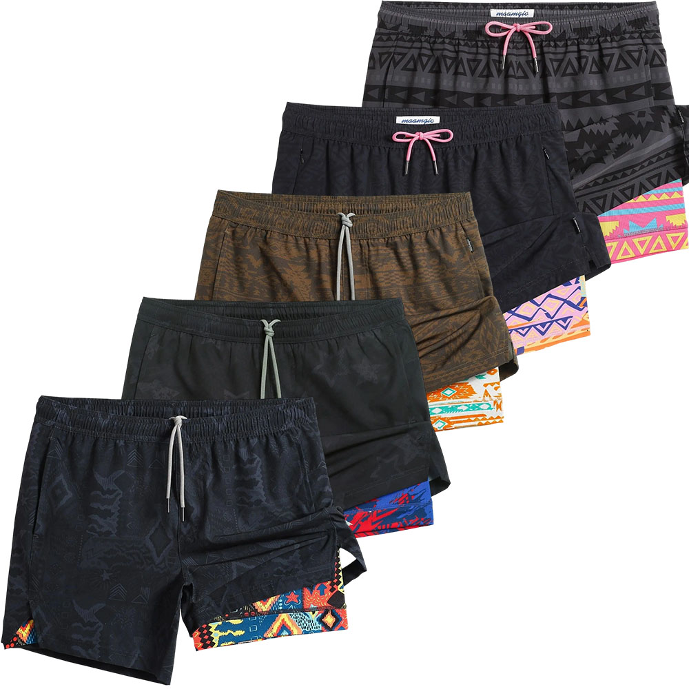 2 in 1 Stretch Short Lined Black Mayan Gym Shorts, Breathable Comfort Workout Athletic Training Shorts with Phone Pockets,Lightweight Quick Drying Drawstring Sports Shorts for Gym Fitness,Outfits Going Out Outfit, Menswear Clothes Bottoms