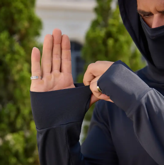 Men’s UPF 50+ Hooded Sun Protection Shirt with Face Mask & Neck Gaiter