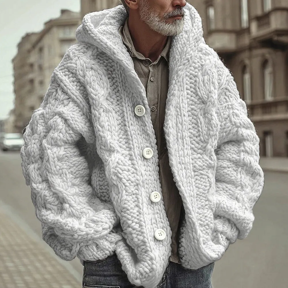 Men's Vintage Fairman Isle Jacquard Button Cardigan Sweater