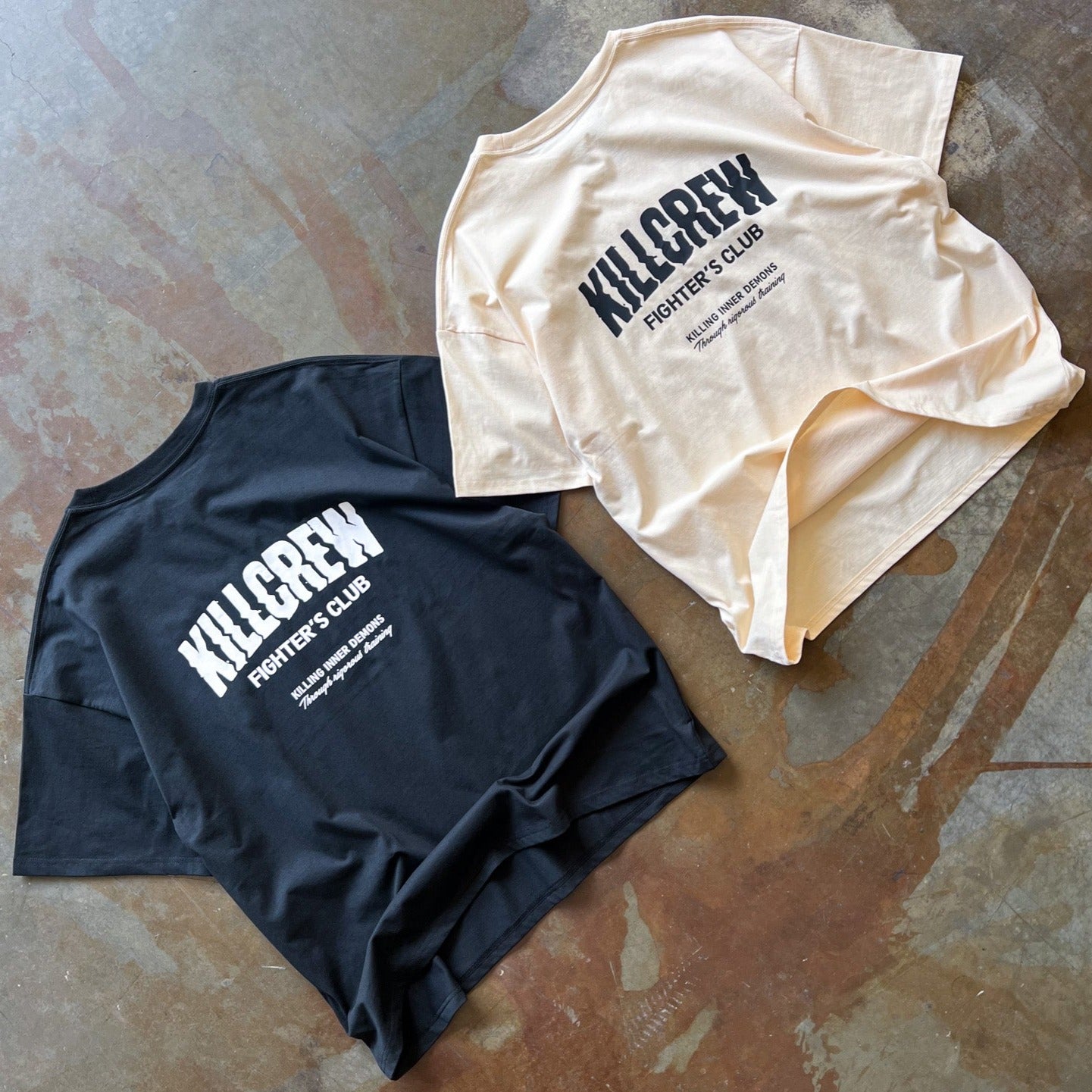 RELAXED FIT RIGOROUS TRAINING T-SHIRT - BLACK / WHITE