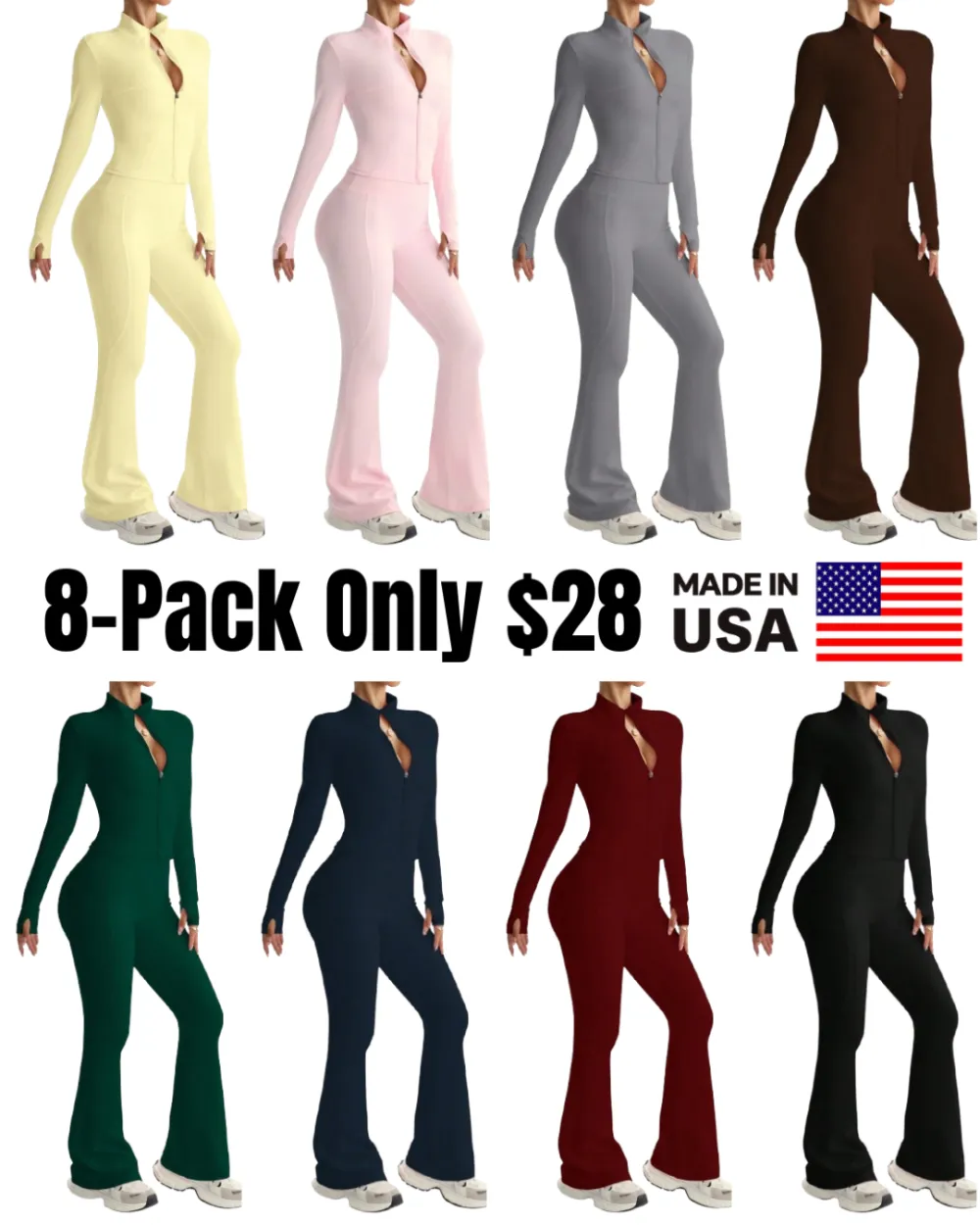 Women's Street Style 2-Piece Bodycon Activewear Set