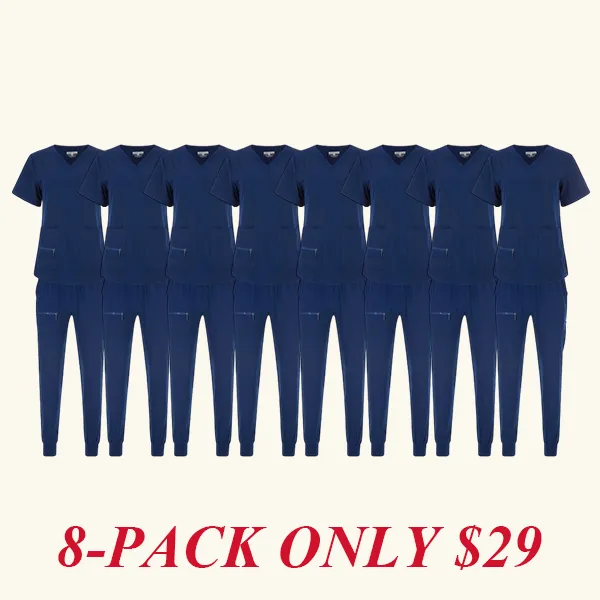 Women's elastic solid color V-neck nursing suit