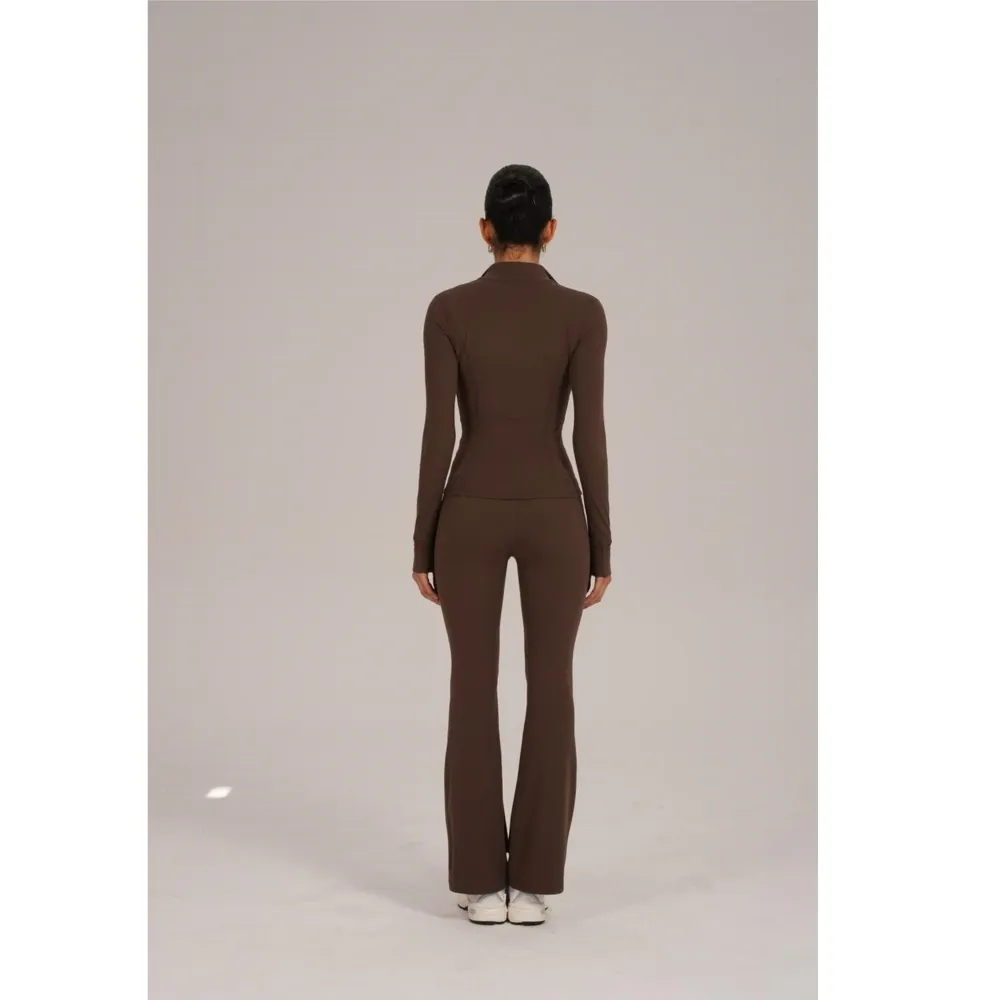 2PCS Slim-It BBL Jacket and Flare Leggings Daily Set