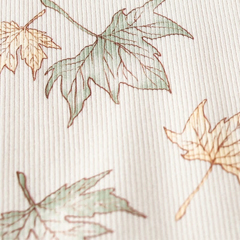 Baby Maple Leaf Beige Soft Romper