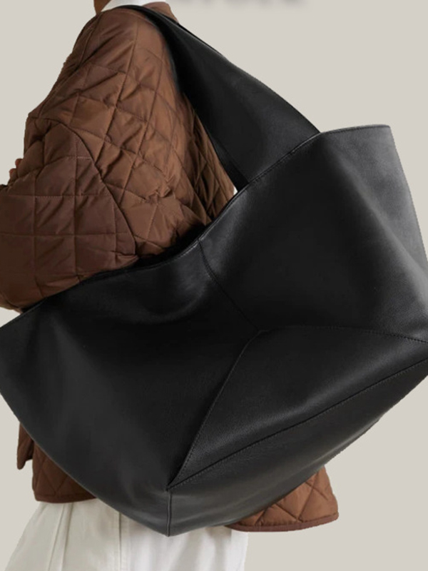 Solid Color Split-Joint Tote Bags Shoulder Bags Handbags Bags