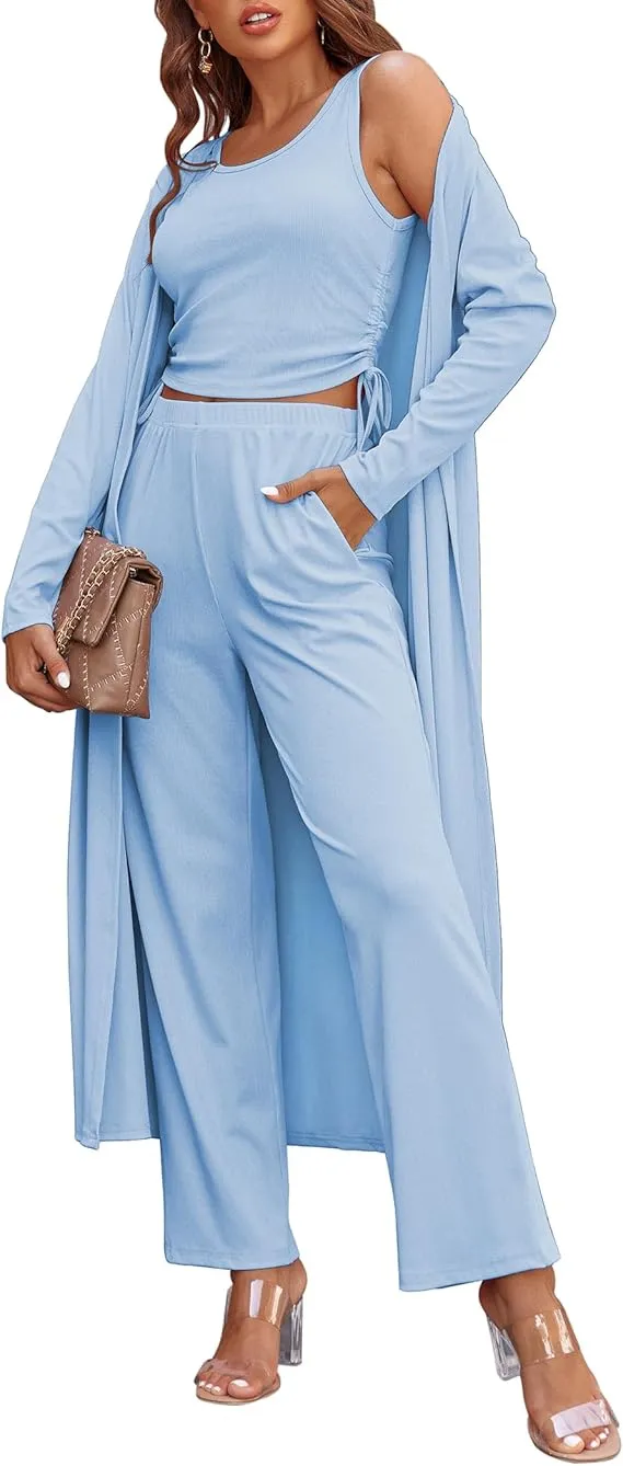 Cozy New Women's 3 Piece Knit Lounge Set