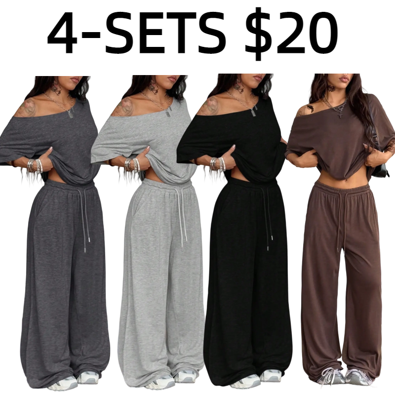 Two Pieces Outfits Women's Minimalist Basic Daily Wear