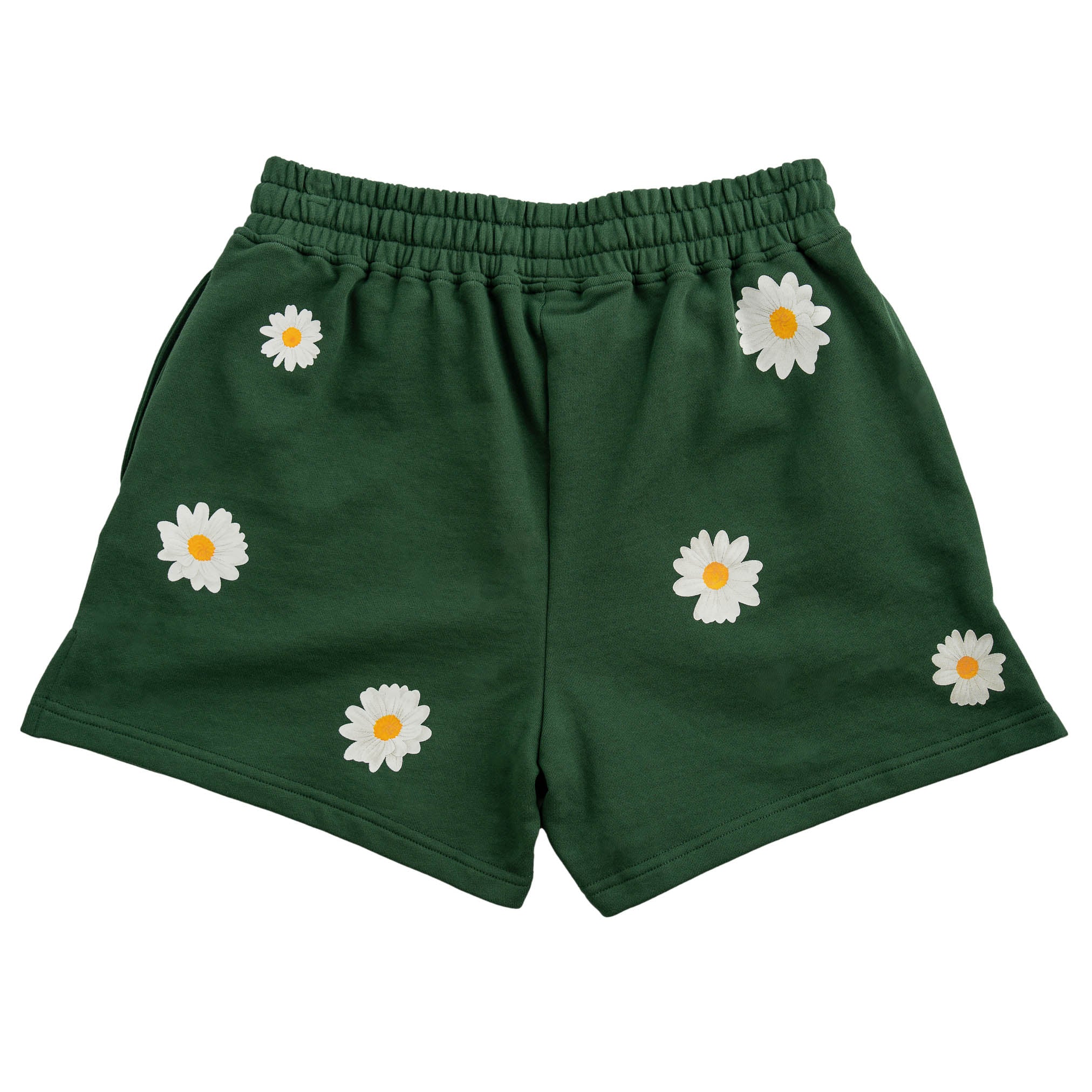 COTTON SHORTS (MID THIGH CUT) DAISY - GREEN