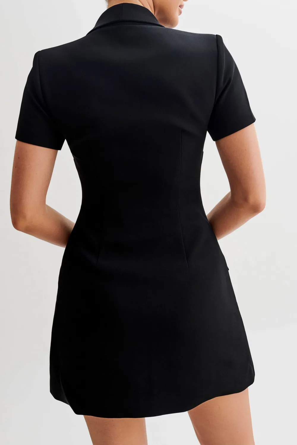 Collared Suiting Mini Dress