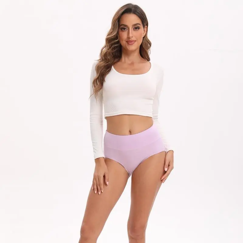 Women's High Waisted Cotton Panties 5-Pack