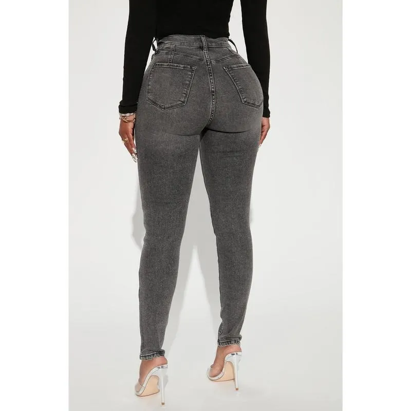 High Stretch Skinny Jeans - Black Wash