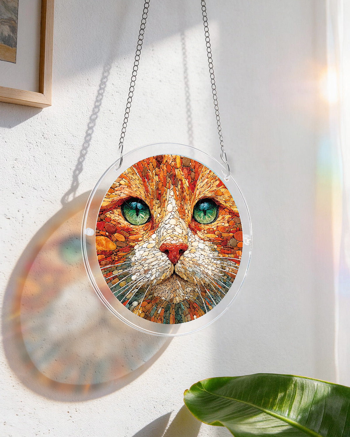 Stone Cat Light Suncatcher-Acrylic Window Art