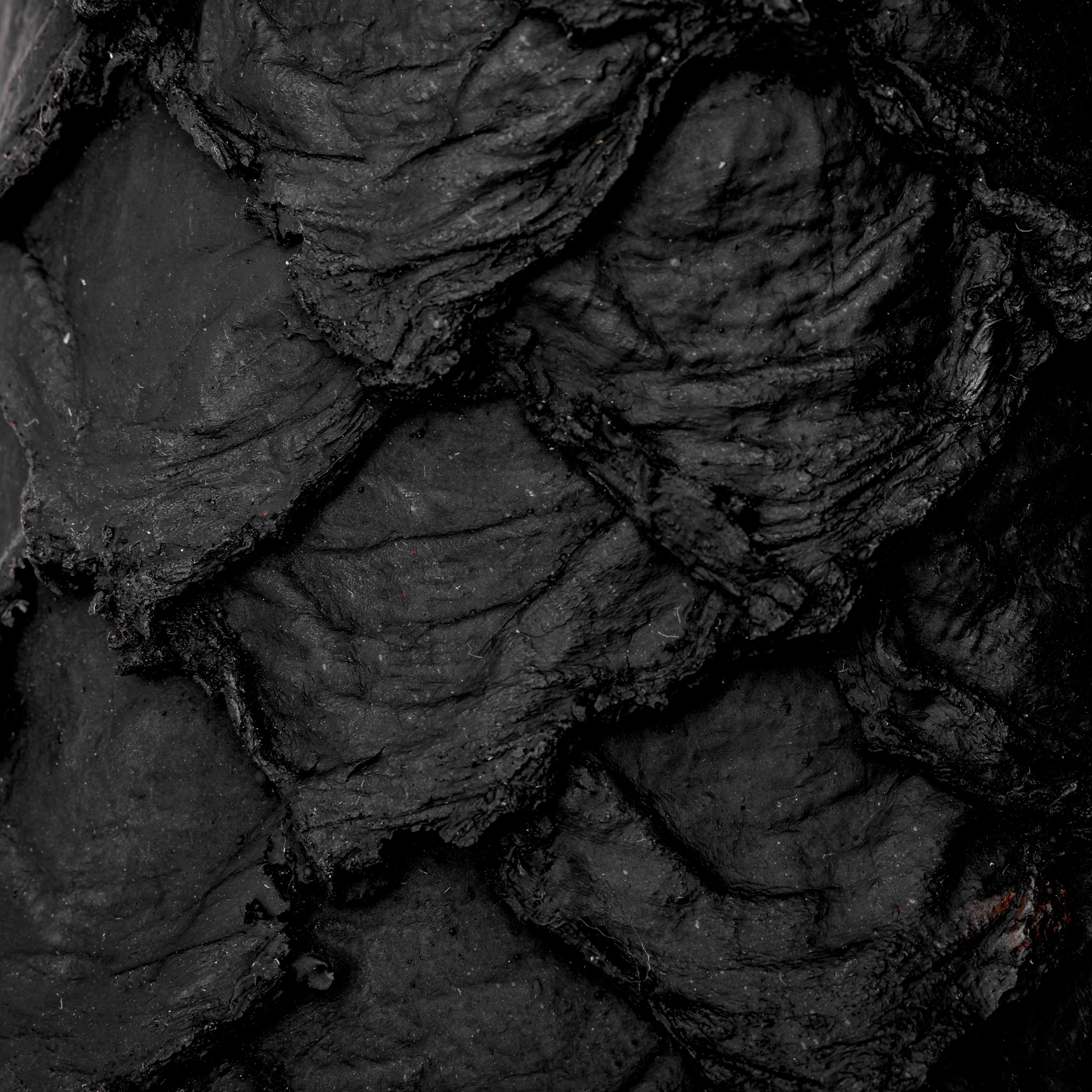 Matte Black Jumbo Pirarucu Leather Boots - Square Toe