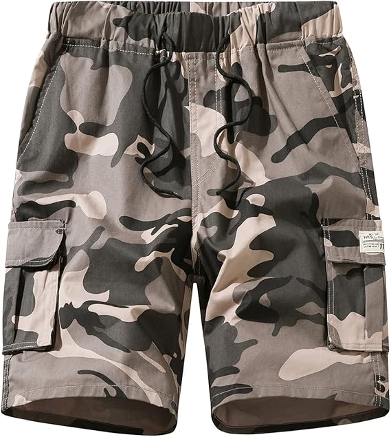 Men’s Tactical Camo Cargo Shorts with Multi-Pocket Design