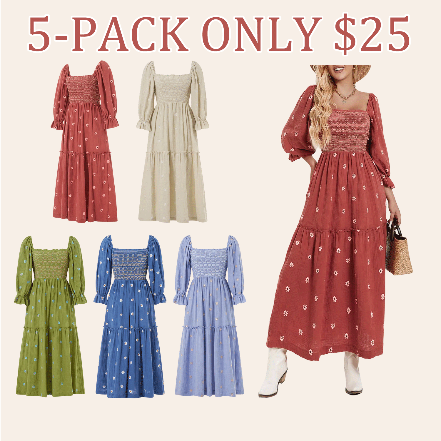 Women’s Satin Backless Midi Dress – Spaghetti Strap Split Flowy Dress