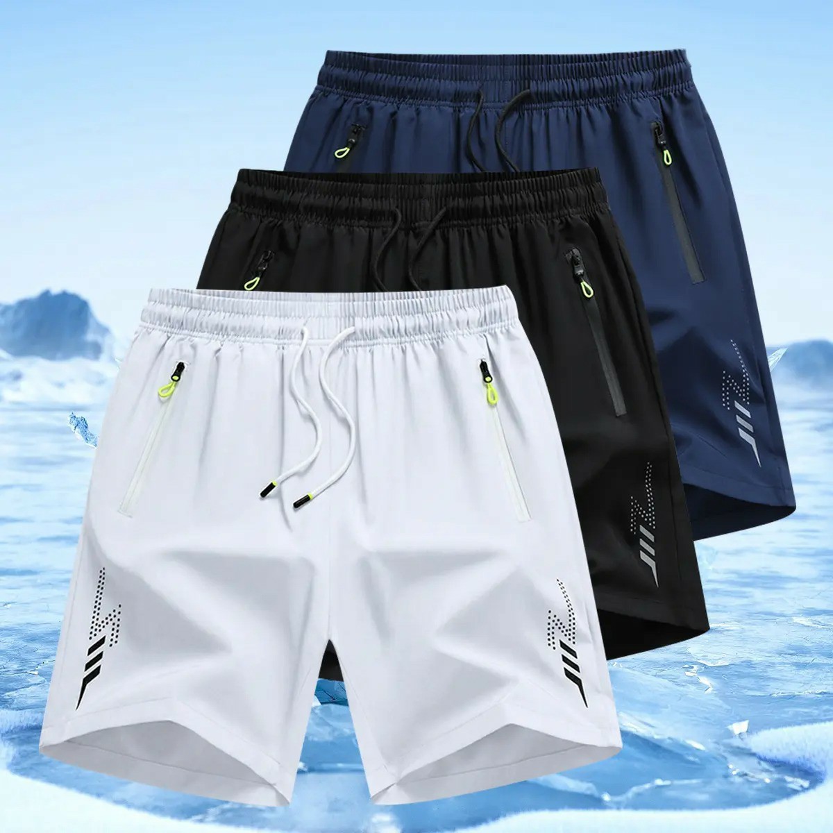 Men's Lightweight Athletic Shorts – Drawstring Waist Breathable Workout Shorts