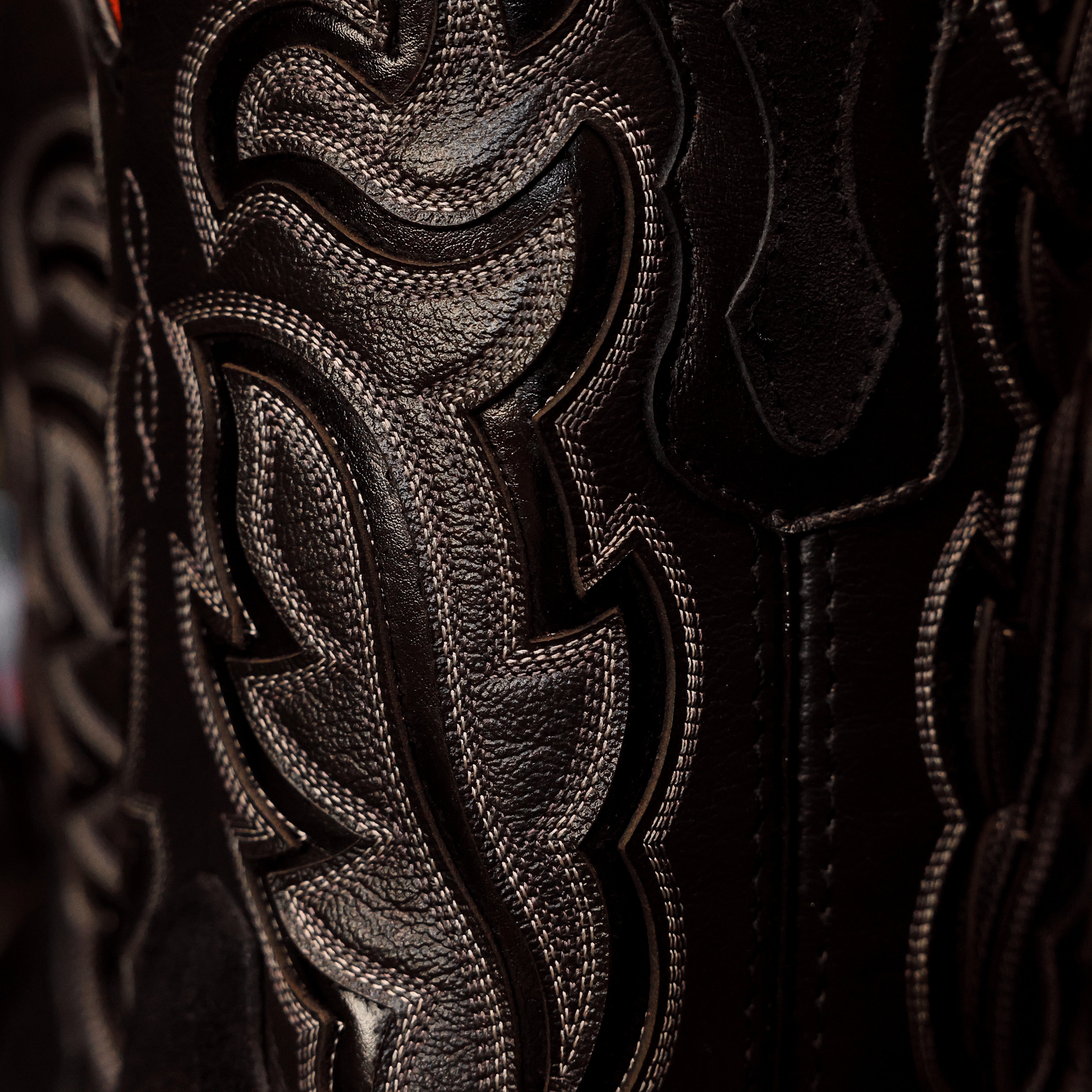 TOTAL BLACK Rough-Out Leather Boots - Square Toe