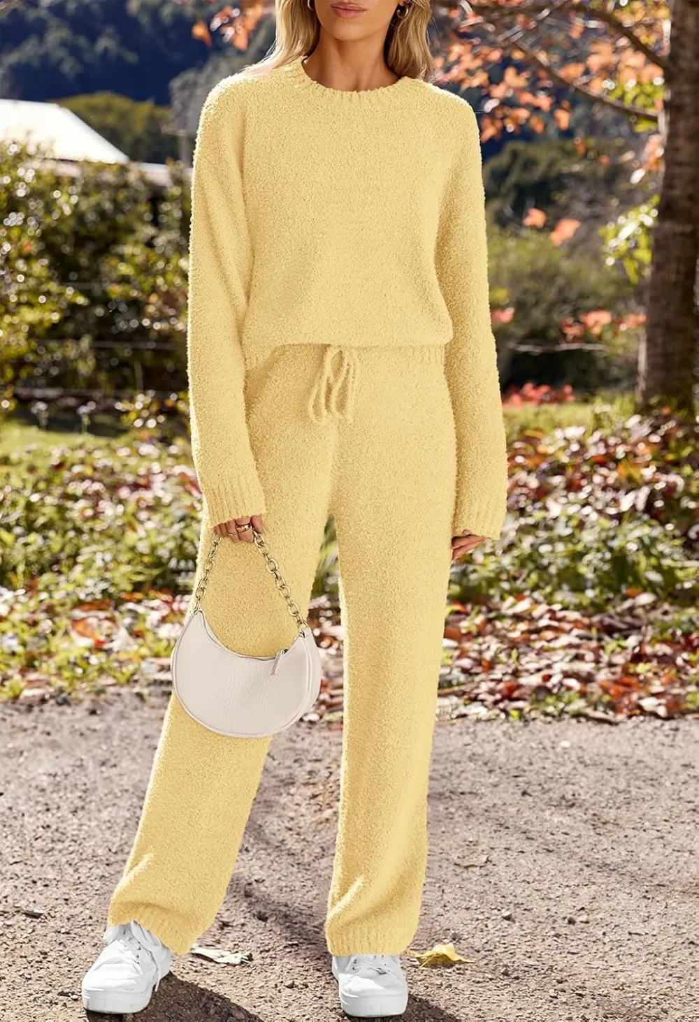 Womens Pajama Sets 2025 Fall Lounge Sweater Set