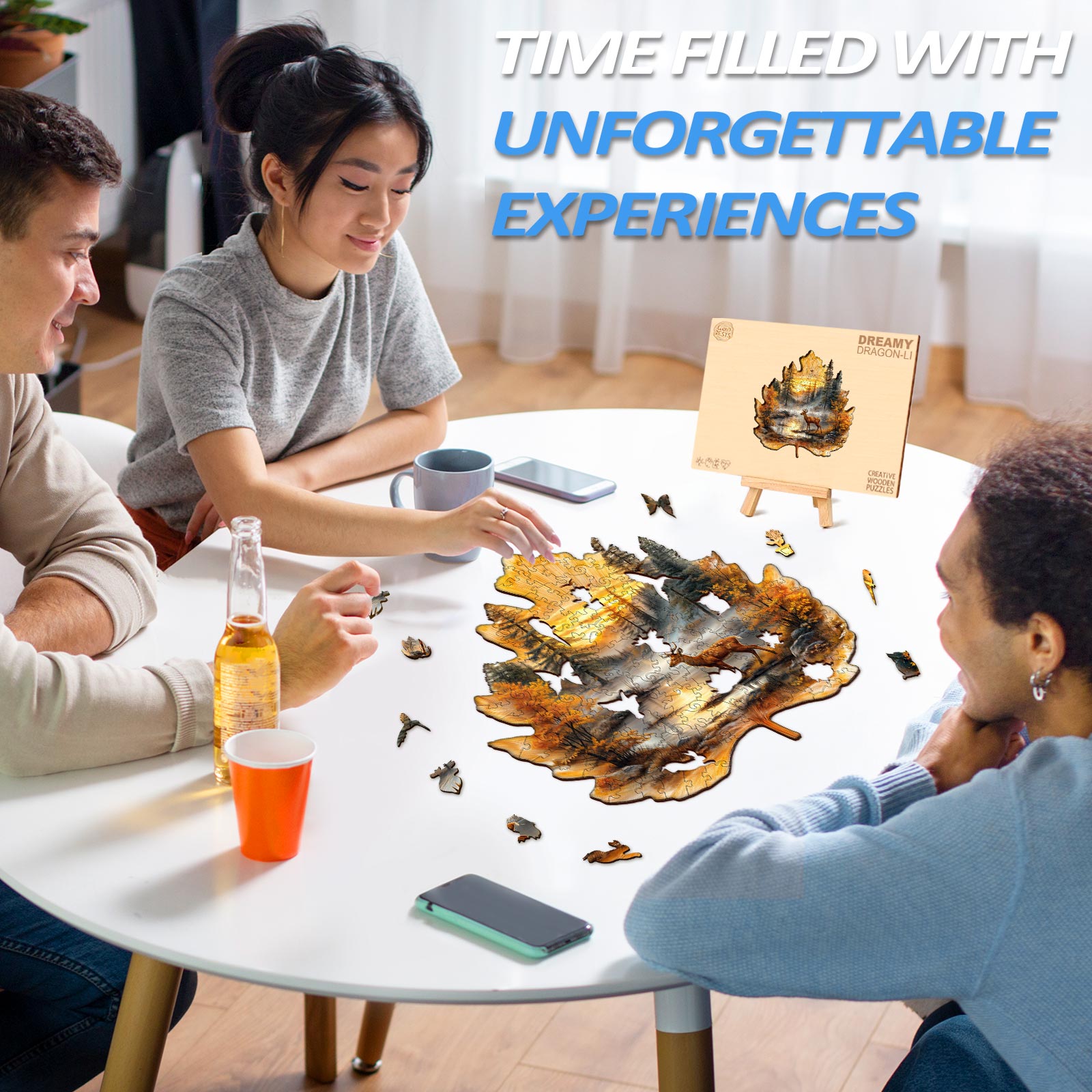 Golden Hoofprint Wooden Jigsaw Puzzle