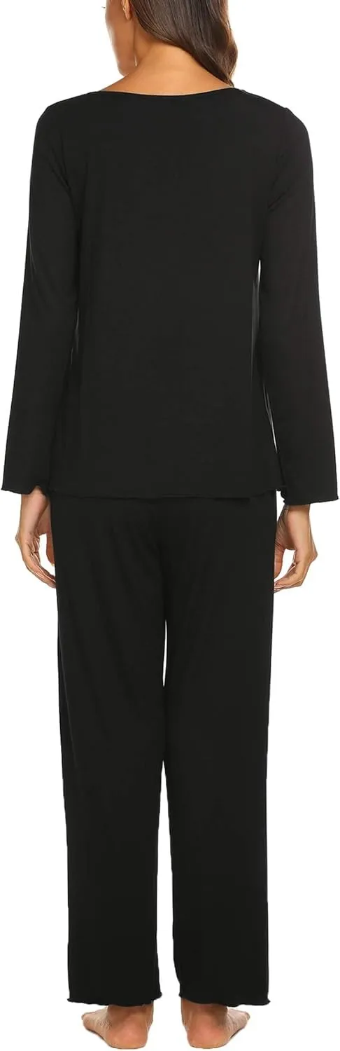 Womens Pajama Sets 2 Piece Lounge Set Fall Winter Pajamas