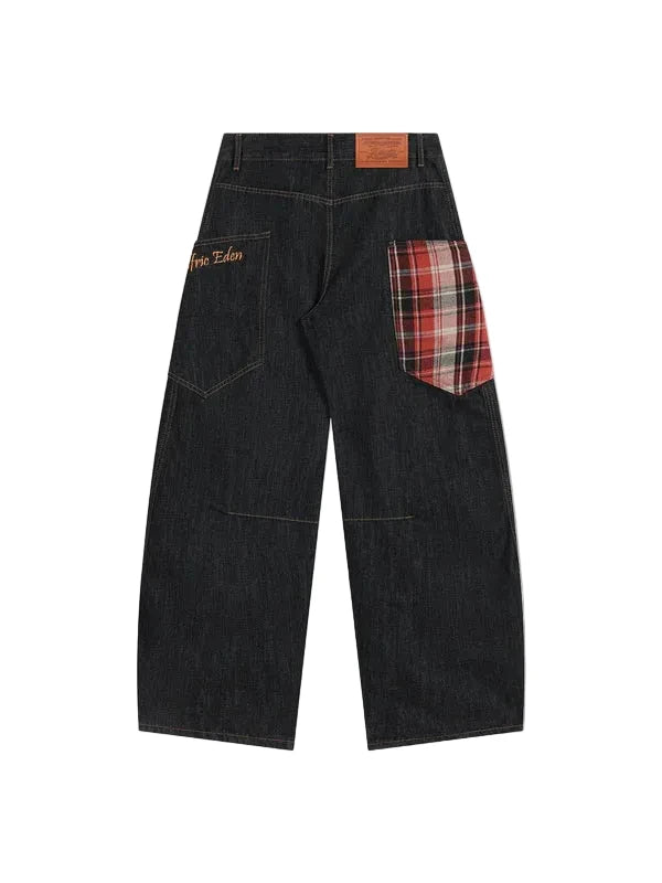 AELFRIC EDEN: PLAID BAGGY JEANS Clearance Sale
