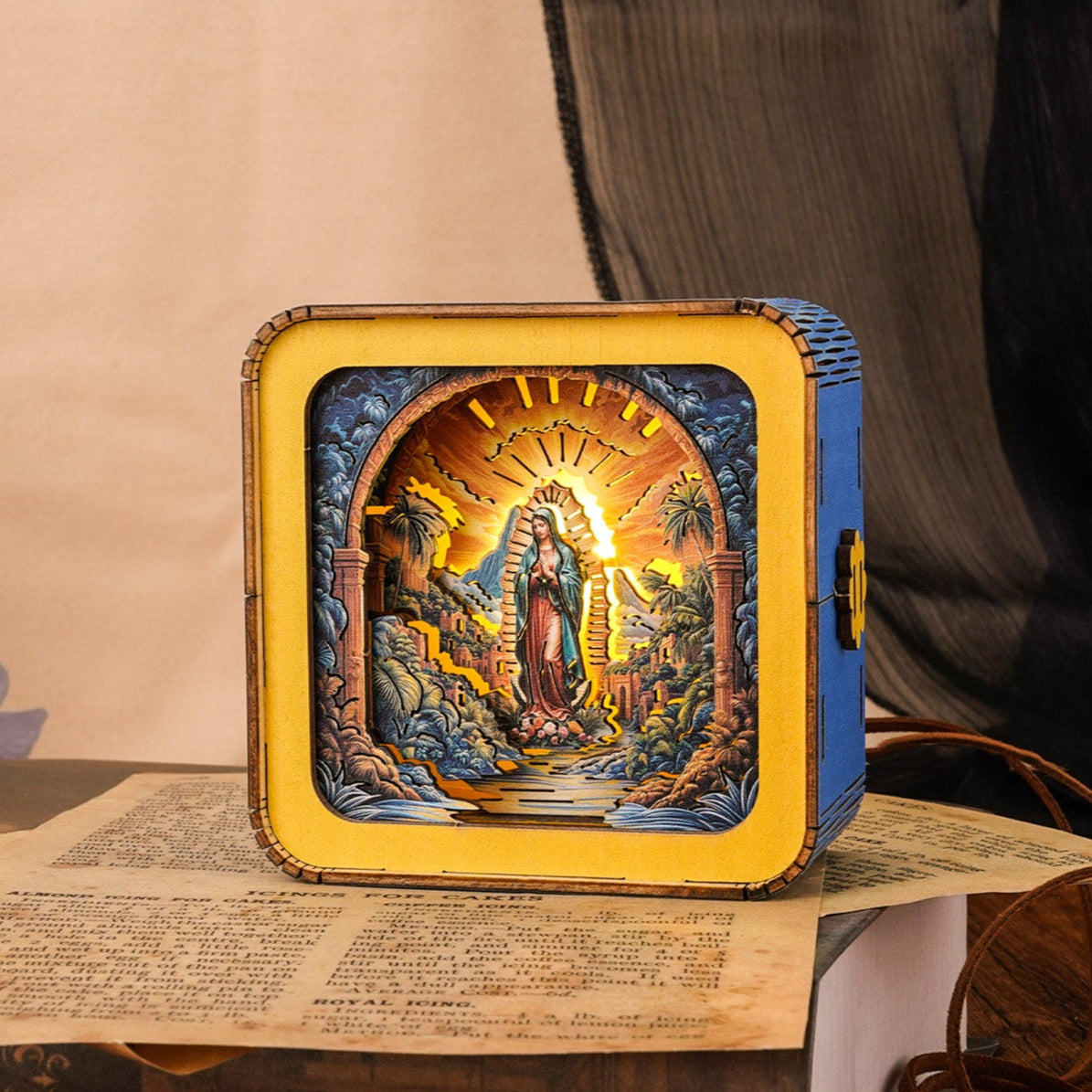 Virgin Mary Kit - 3D Wooden Puzzle Night Light