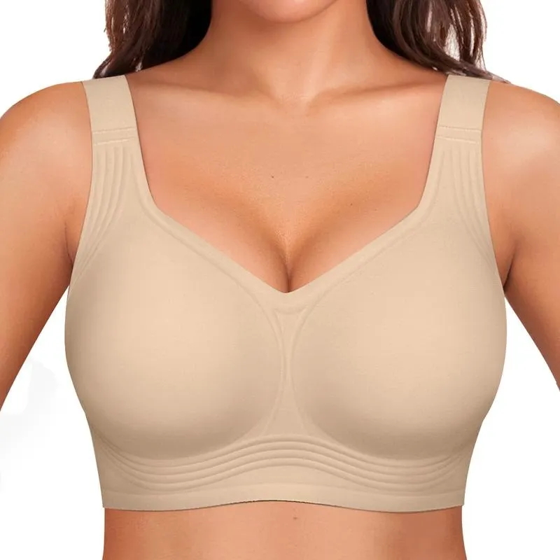 Women Wirefree Bras for Women Full Coverage No Underwire Everyday Bras Comfortable Wireless Padded Jelly Bras