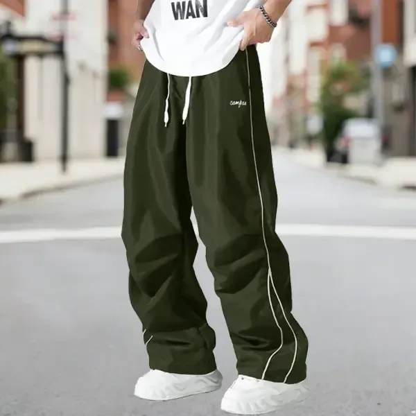 Men's Sports Pants Outdoor Hiking Running Fitness Straight-leg Trousers With Pockets