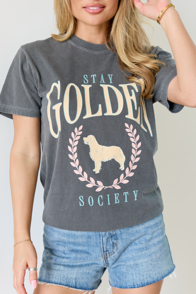 Stay Golden Society Dark Grey Graphic Tee
