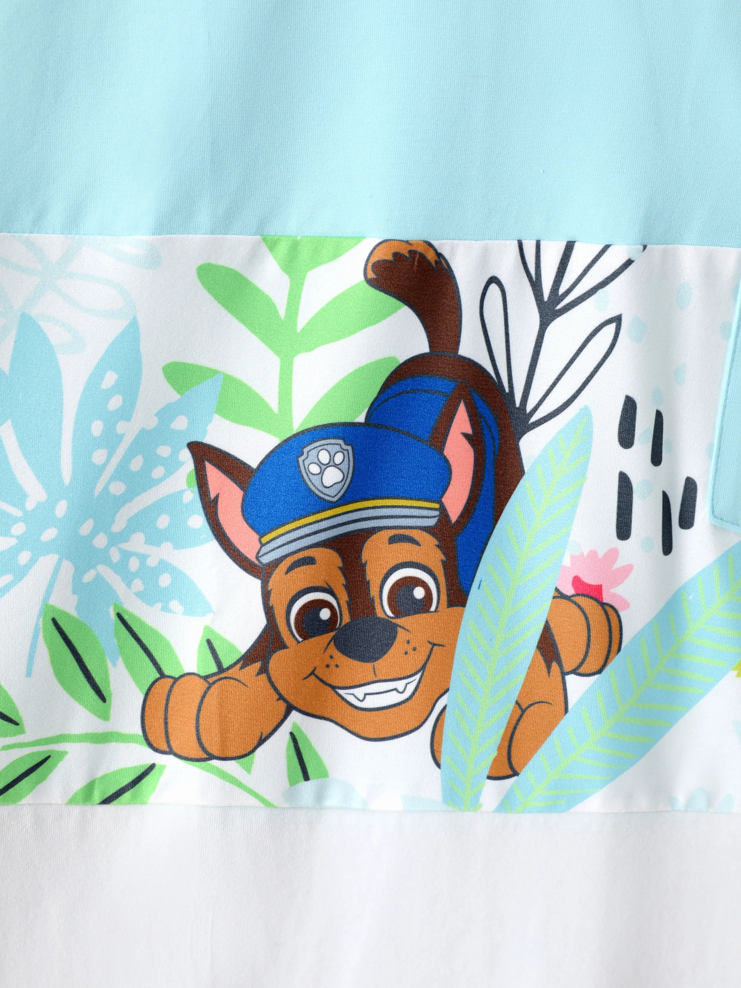 PAW Patrol Matching Family Floral Dress/ Cotton Top Turquoise